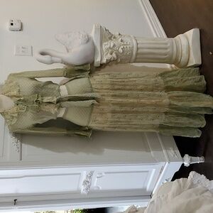 Vintage Silk ANNA SUI Ruffle Maxi Dress (Skirt & Top Set) 4